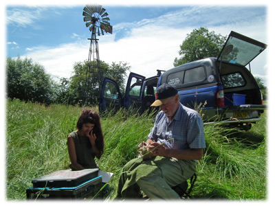 image of Elly and Howard ringing at Wysall