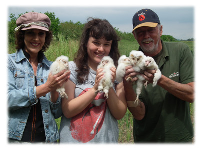 image of friends and barn owls at Barton in Fabis